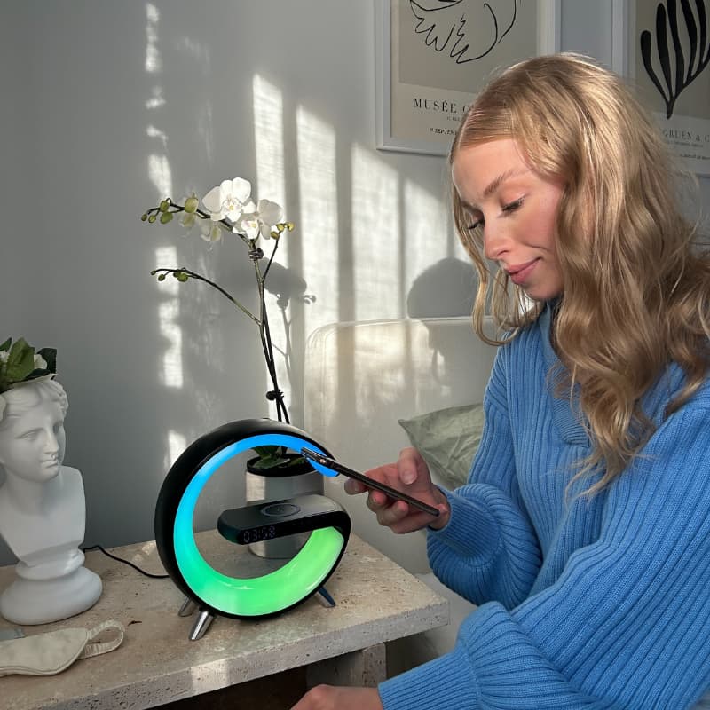 Smart LED Wireless Charging Alarm Clock - Image 3