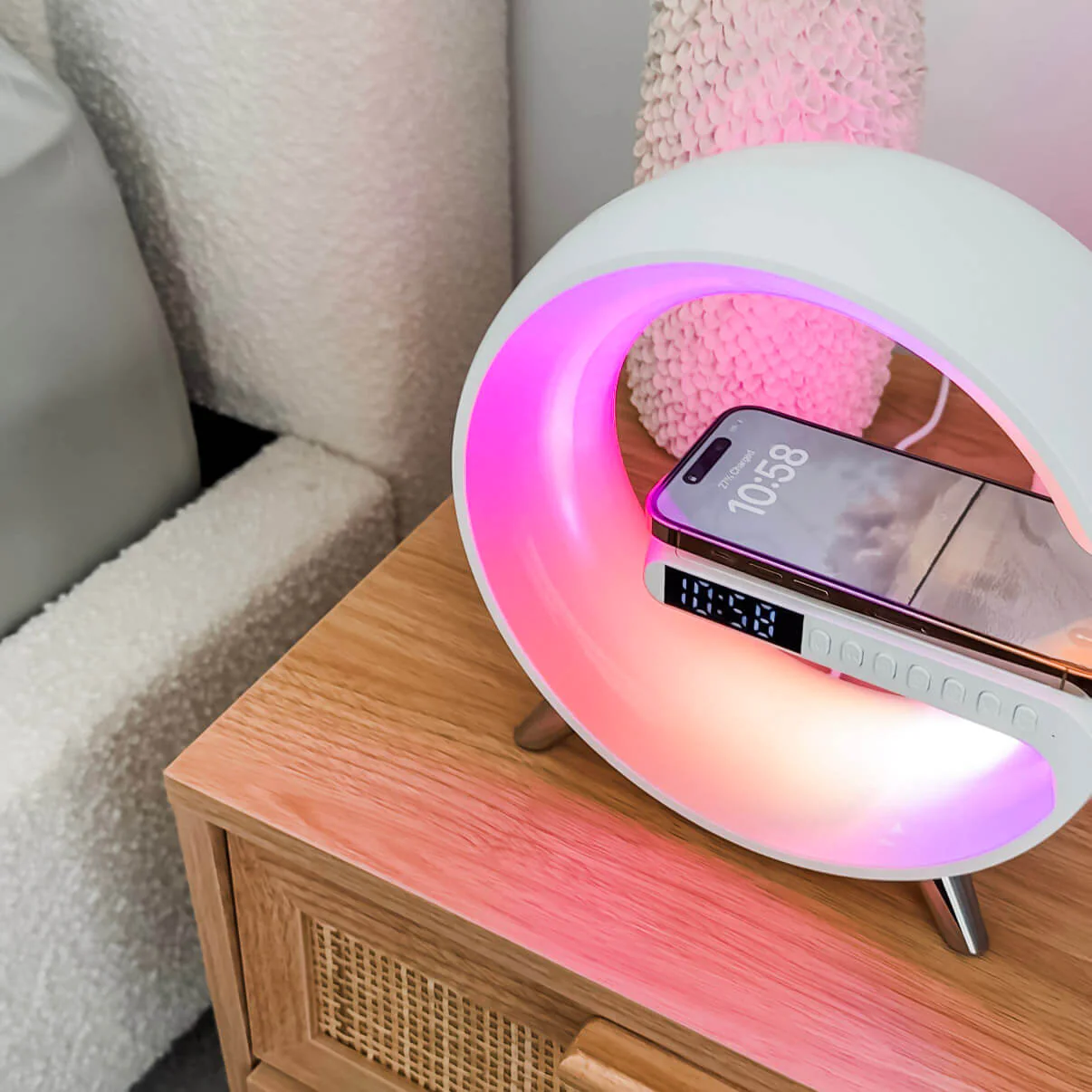 Smart LED Wireless Charging Alarm Clock - Image 6